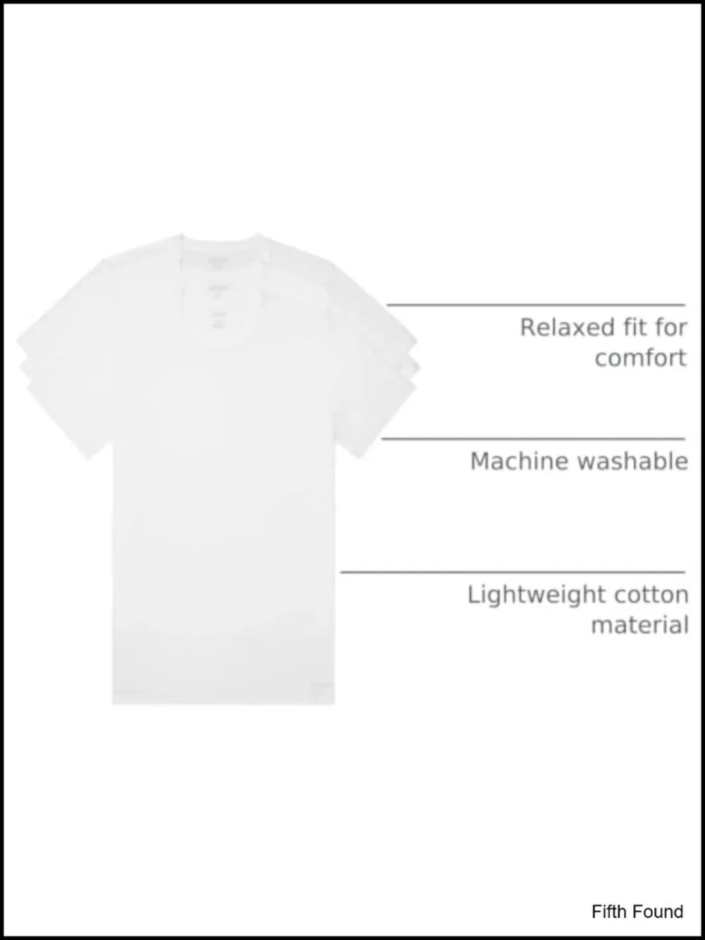 3 Pack Cotton Crewneck Undershirts Men's Classic Fit Tees